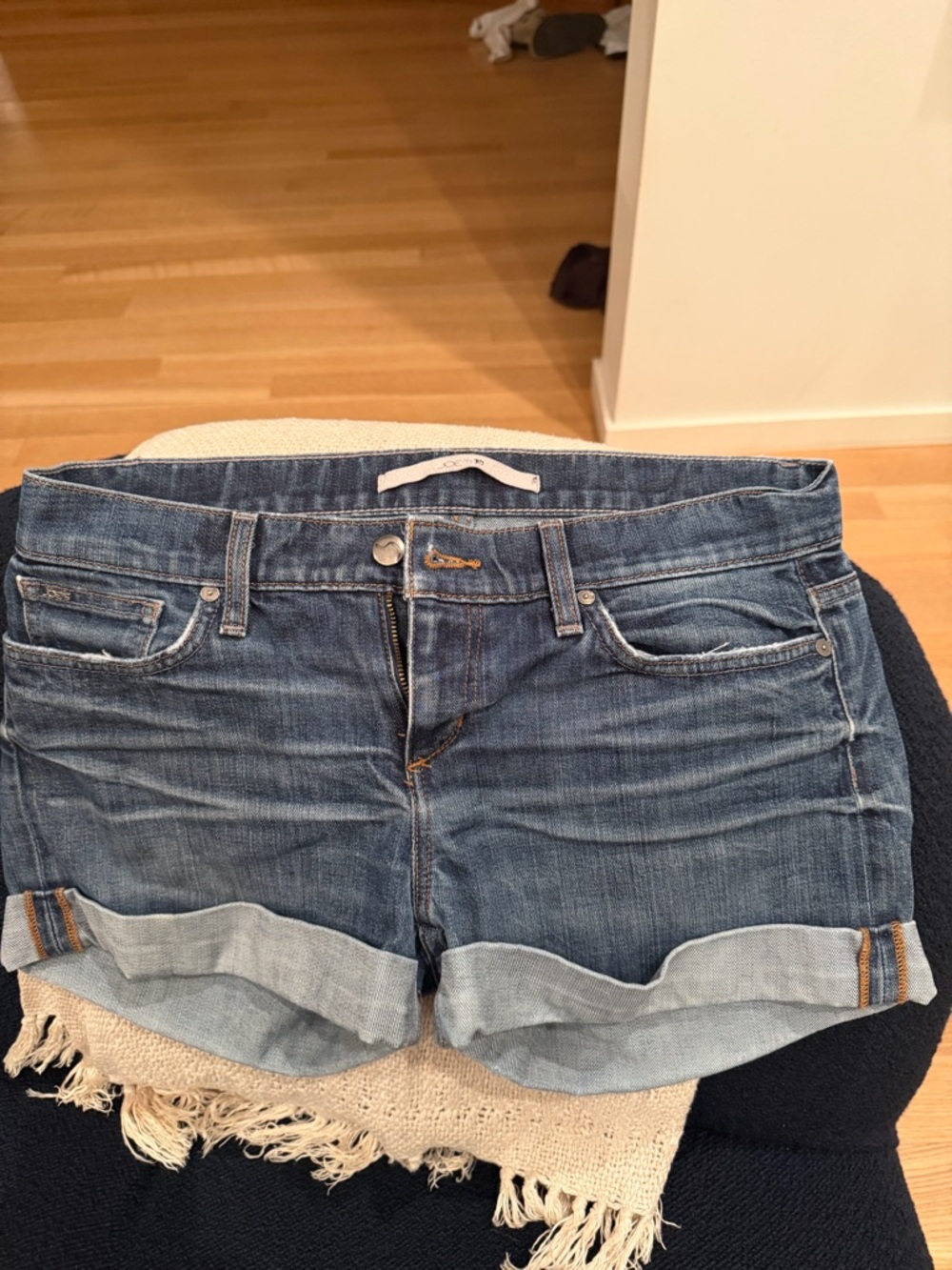 Joe's Jeans Medium Blue Rolled Cuff Denim Shorts